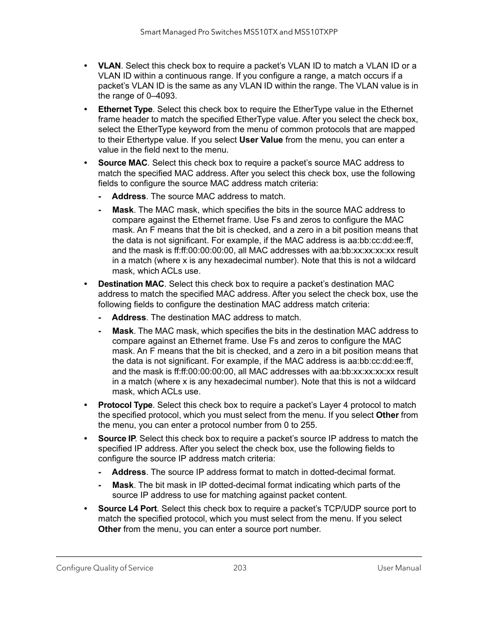 NETGEAR MS510TXPP 8 Port Gigabit PoE Managed Switch User Manual | Page 203 / 355