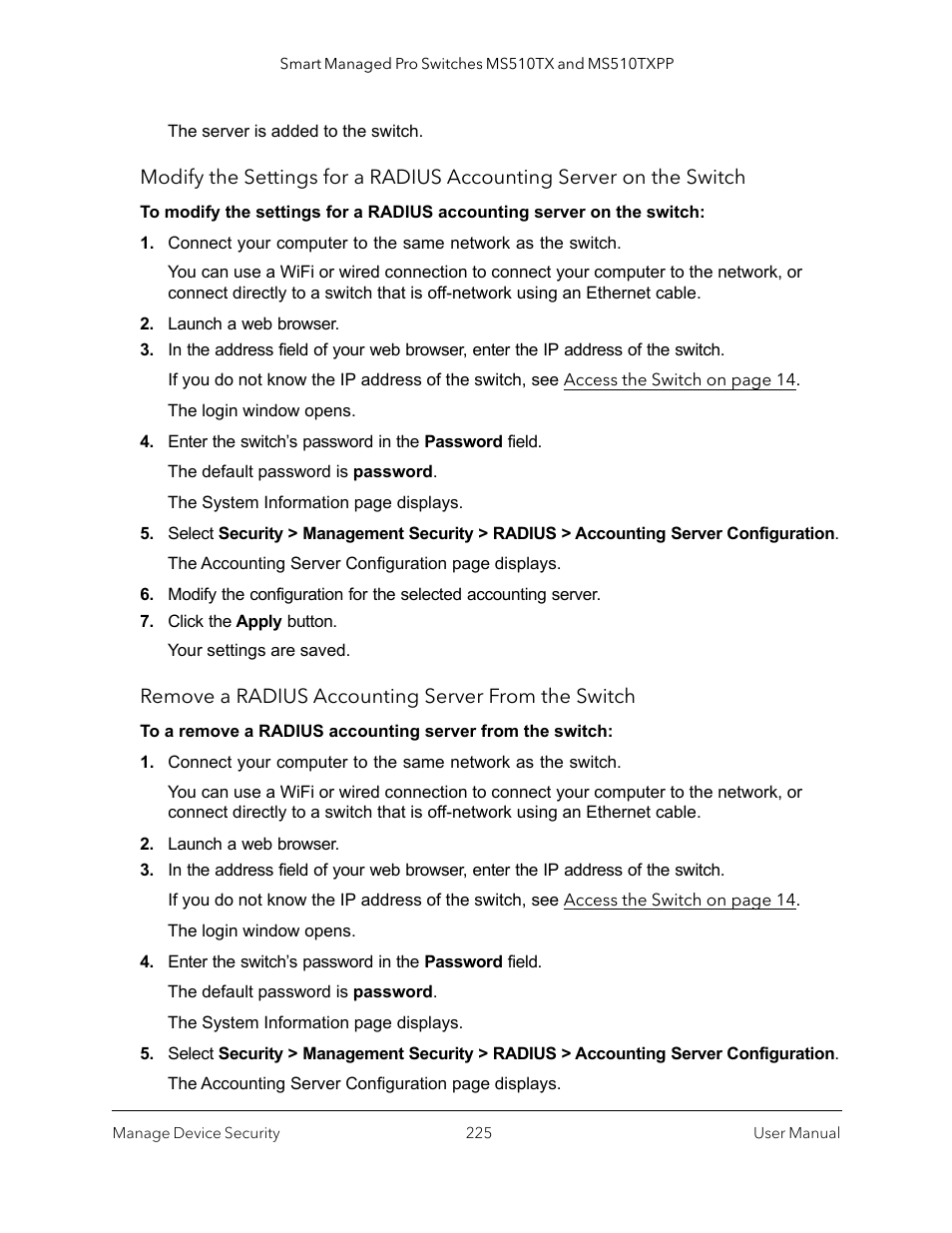 NETGEAR MS510TXPP 8 Port Gigabit PoE Managed Switch User Manual | Page 225 / 355