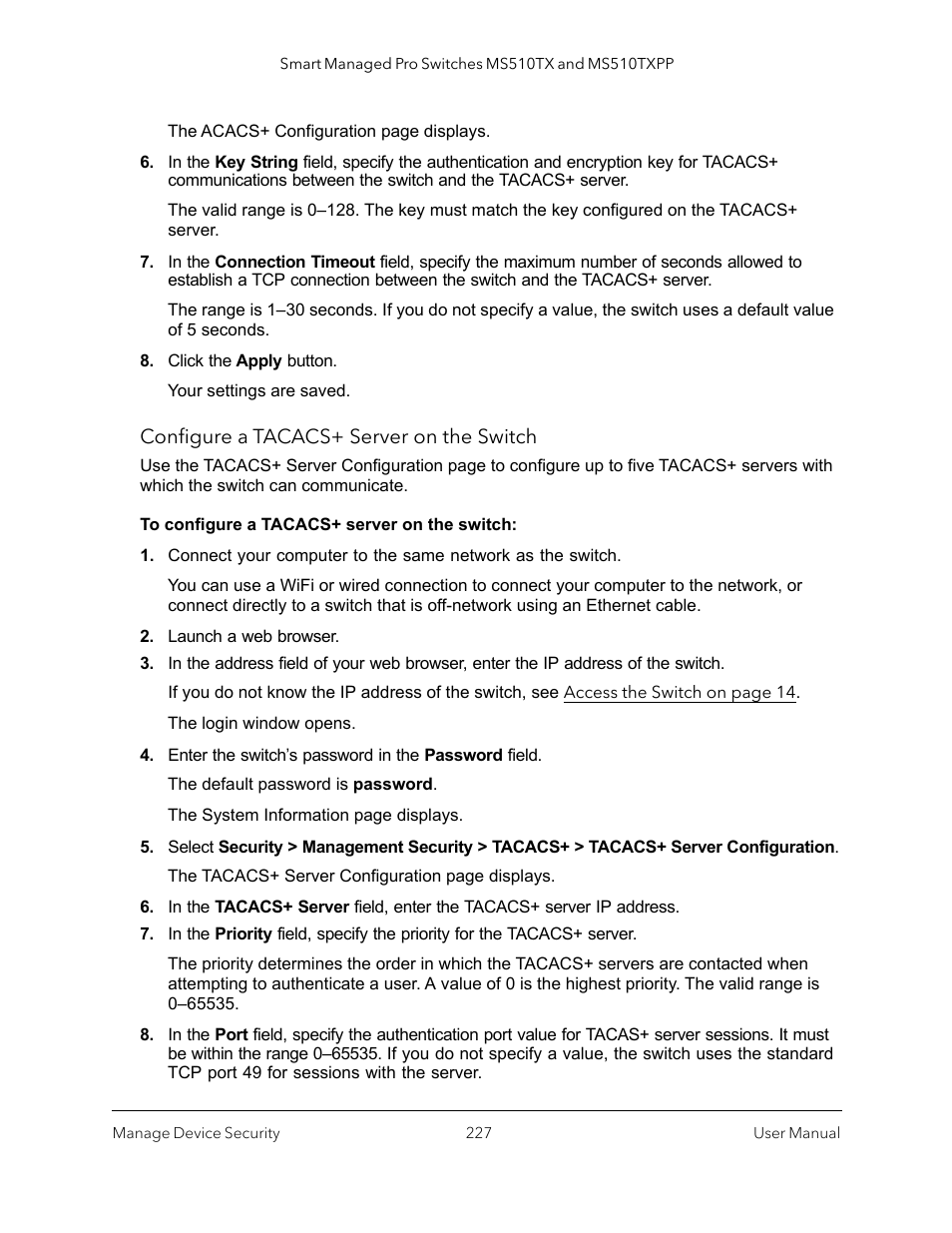 NETGEAR MS510TXPP 8 Port Gigabit PoE Managed Switch User Manual | Page 227 / 355