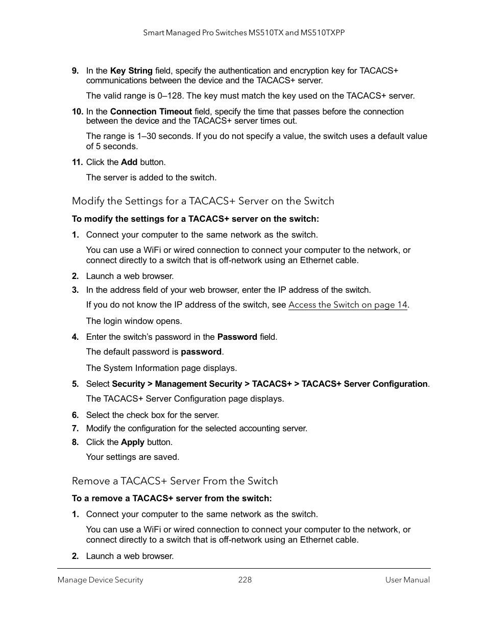 NETGEAR MS510TXPP 8 Port Gigabit PoE Managed Switch User Manual | Page 228 / 355