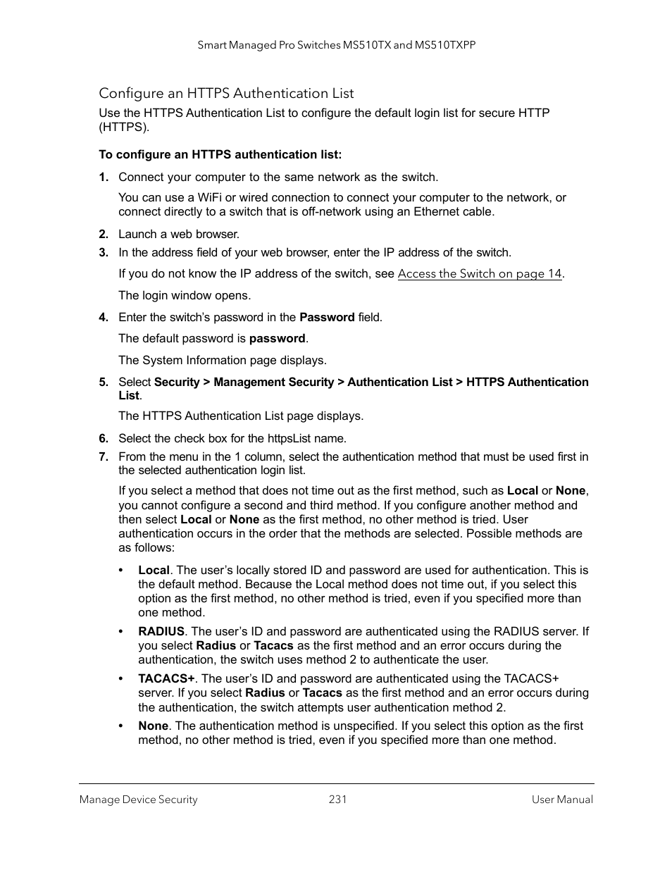 NETGEAR MS510TXPP 8 Port Gigabit PoE Managed Switch User Manual | Page 231 / 355