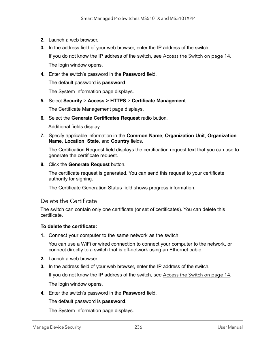 NETGEAR MS510TXPP 8 Port Gigabit PoE Managed Switch User Manual | Page 236 / 355