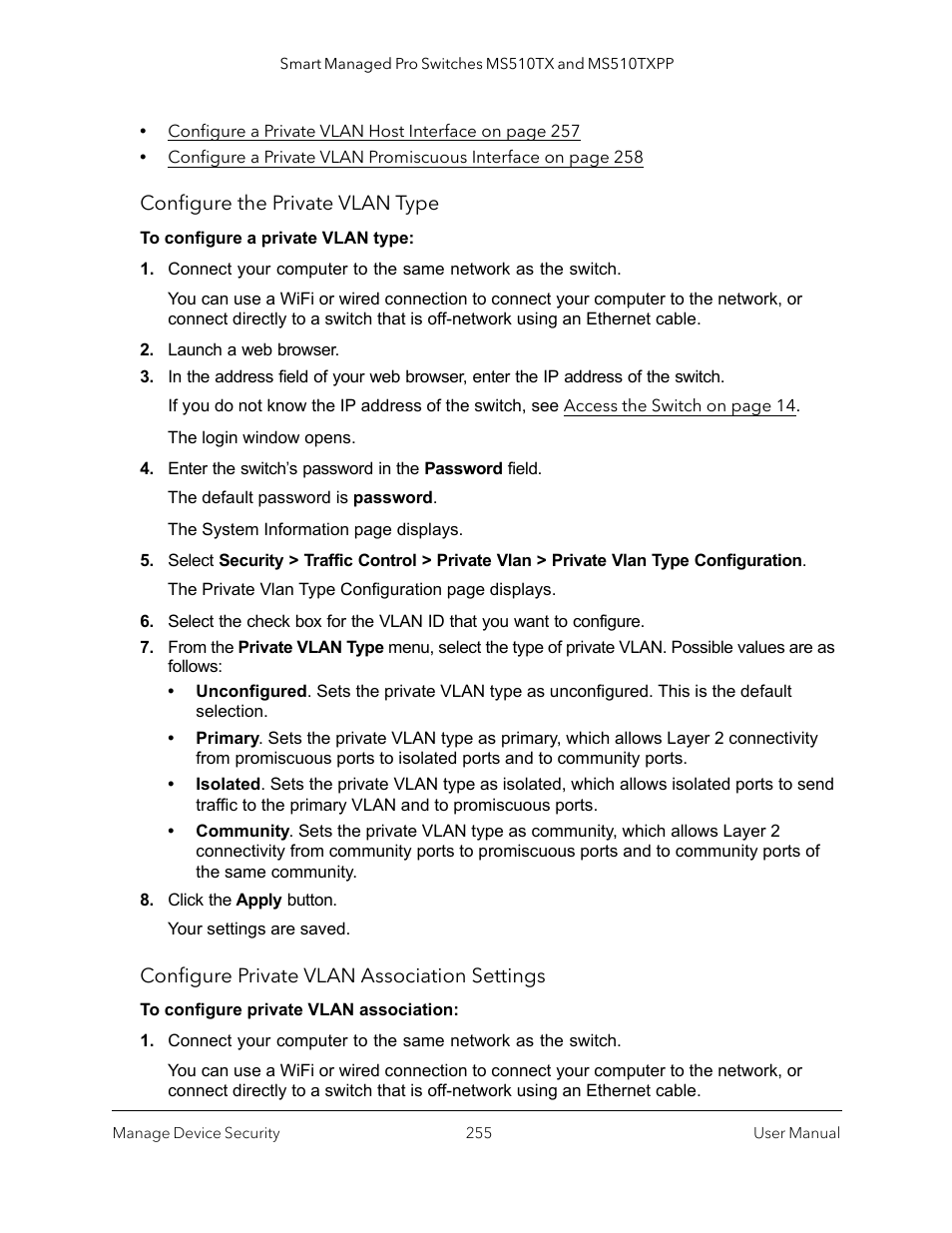 NETGEAR MS510TXPP 8 Port Gigabit PoE Managed Switch User Manual | Page 255 / 355