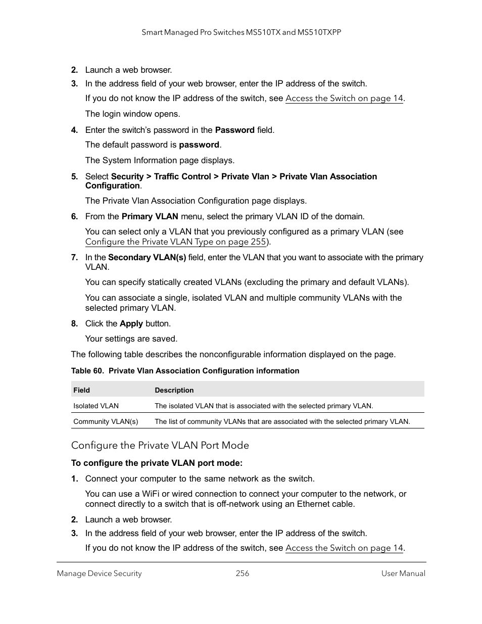 NETGEAR MS510TXPP 8 Port Gigabit PoE Managed Switch User Manual | Page 256 / 355