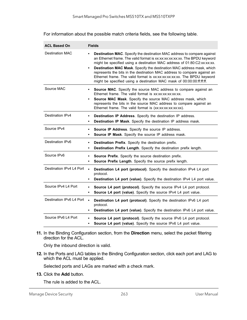 NETGEAR MS510TXPP 8 Port Gigabit PoE Managed Switch User Manual | Page 263 / 355