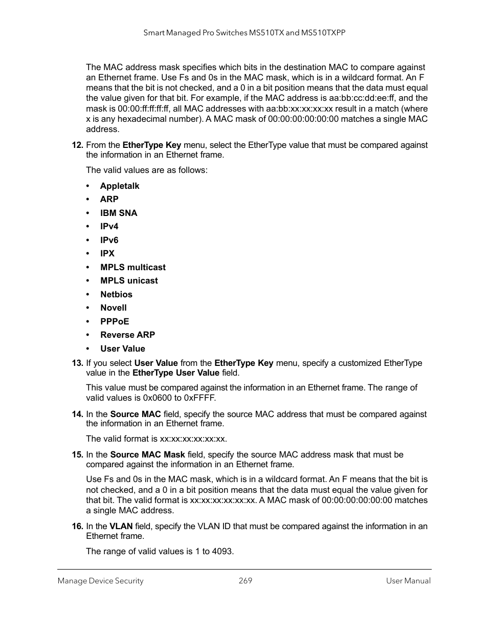 NETGEAR MS510TXPP 8 Port Gigabit PoE Managed Switch User Manual | Page 269 / 355