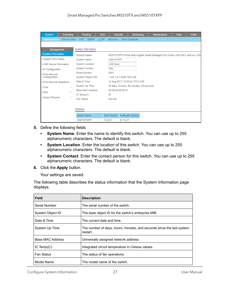 NETGEAR MS510TXPP 8 Port Gigabit PoE Managed Switch User Manual | Page 27 / 355