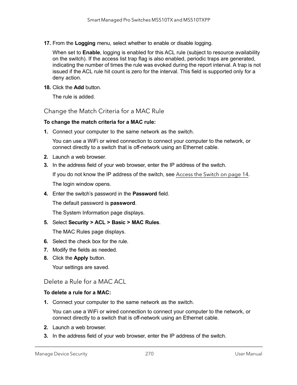 NETGEAR MS510TXPP 8 Port Gigabit PoE Managed Switch User Manual | Page 270 / 355