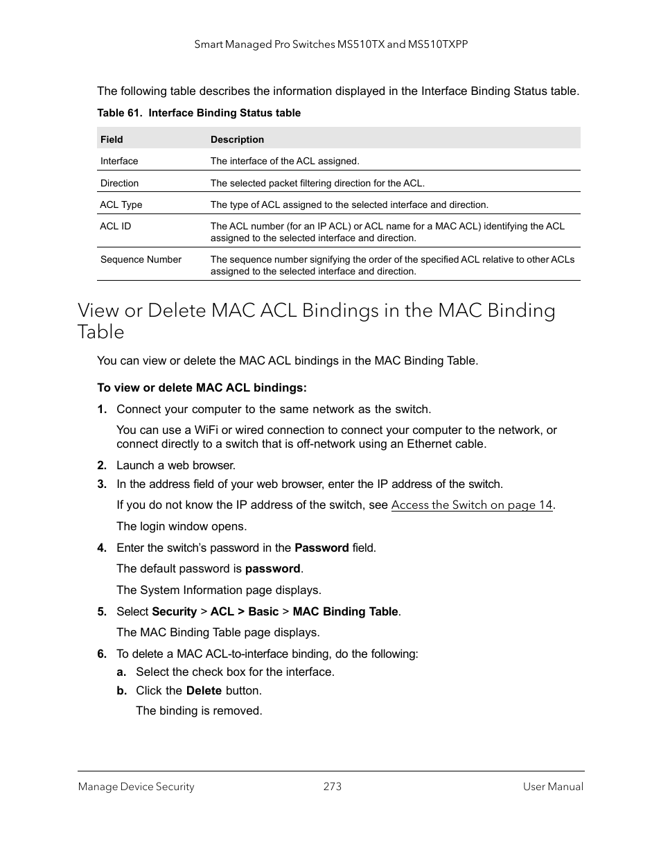 View or | NETGEAR MS510TXPP 8 Port Gigabit PoE Managed Switch User Manual | Page 273 / 355