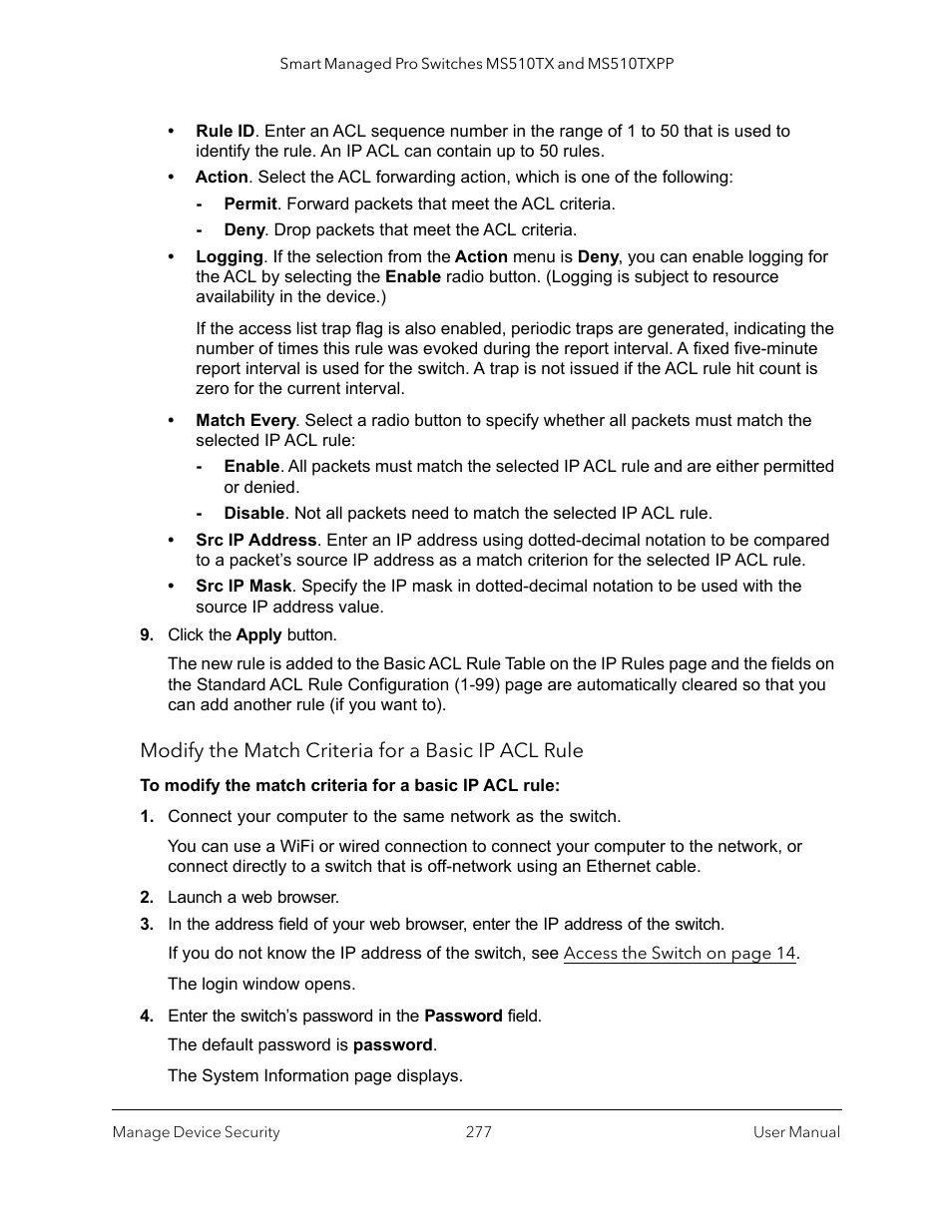 NETGEAR MS510TXPP 8 Port Gigabit PoE Managed Switch User Manual | Page 277 / 355