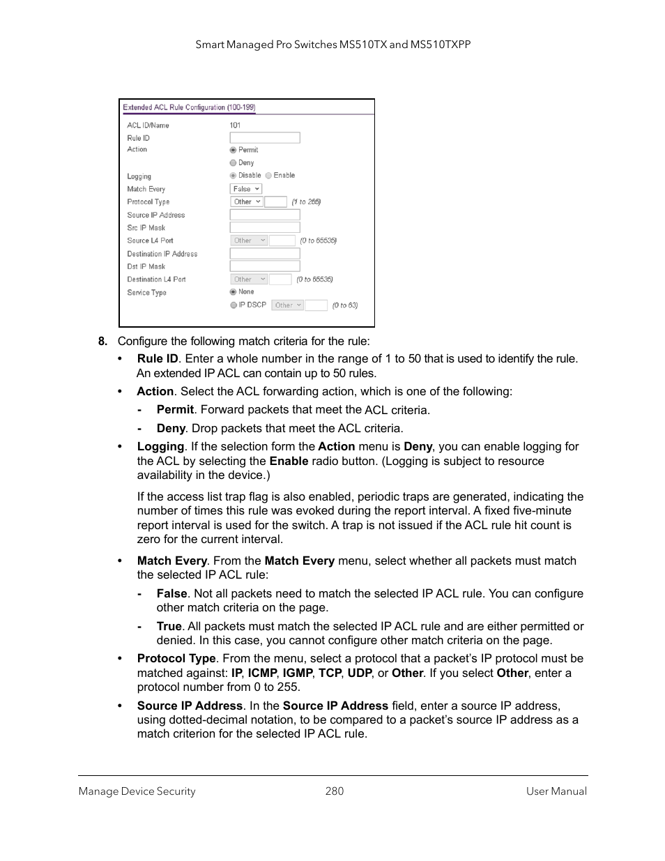 NETGEAR MS510TXPP 8 Port Gigabit PoE Managed Switch User Manual | Page 280 / 355