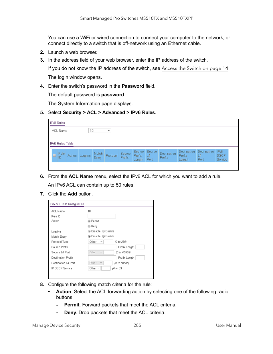 NETGEAR MS510TXPP 8 Port Gigabit PoE Managed Switch User Manual | Page 285 / 355