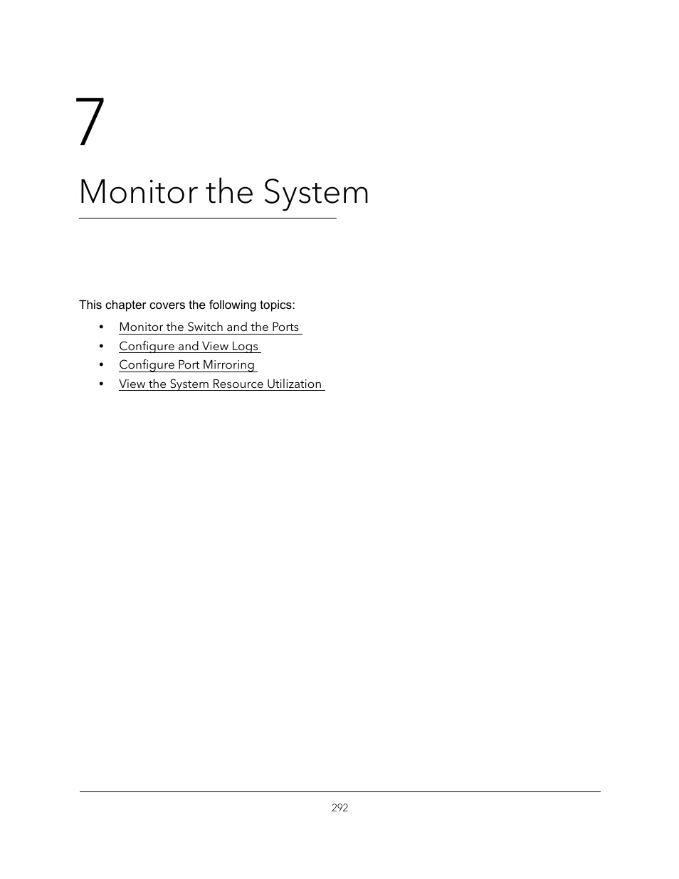 7 monitor the system, Chapter 7, Monitor the system | NETGEAR MS510TXPP 8 Port Gigabit PoE Managed Switch User Manual | Page 292 / 355