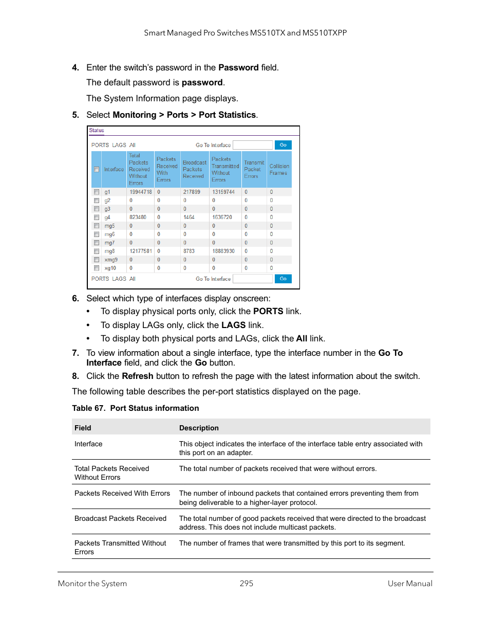 NETGEAR MS510TXPP 8 Port Gigabit PoE Managed Switch User Manual | Page 295 / 355