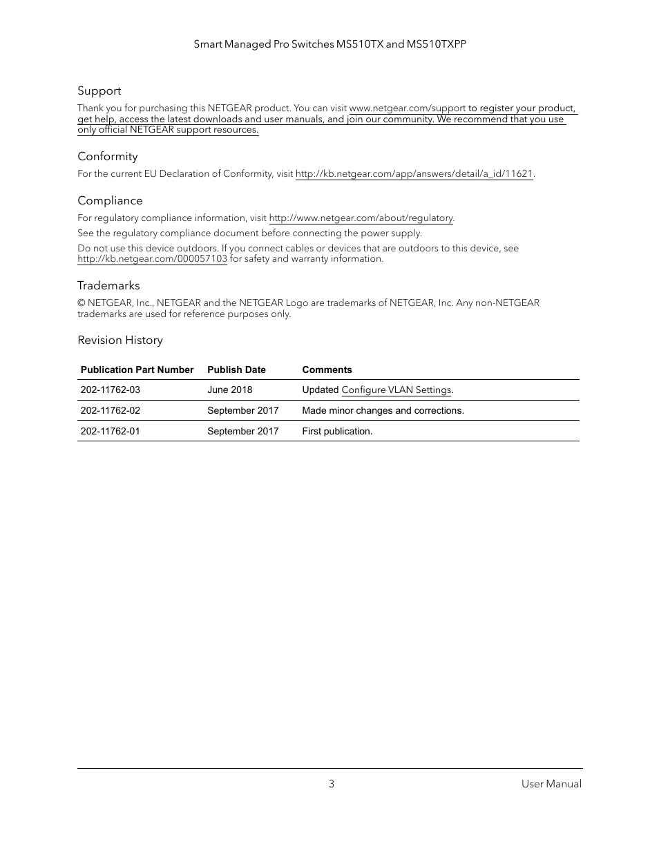 NETGEAR MS510TXPP 8 Port Gigabit PoE Managed Switch User Manual | Page 3 / 355