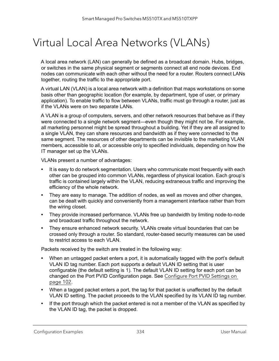 Virtual local area networks (vlans) | NETGEAR MS510TXPP 8 Port Gigabit PoE Managed Switch User Manual | Page 334 / 355