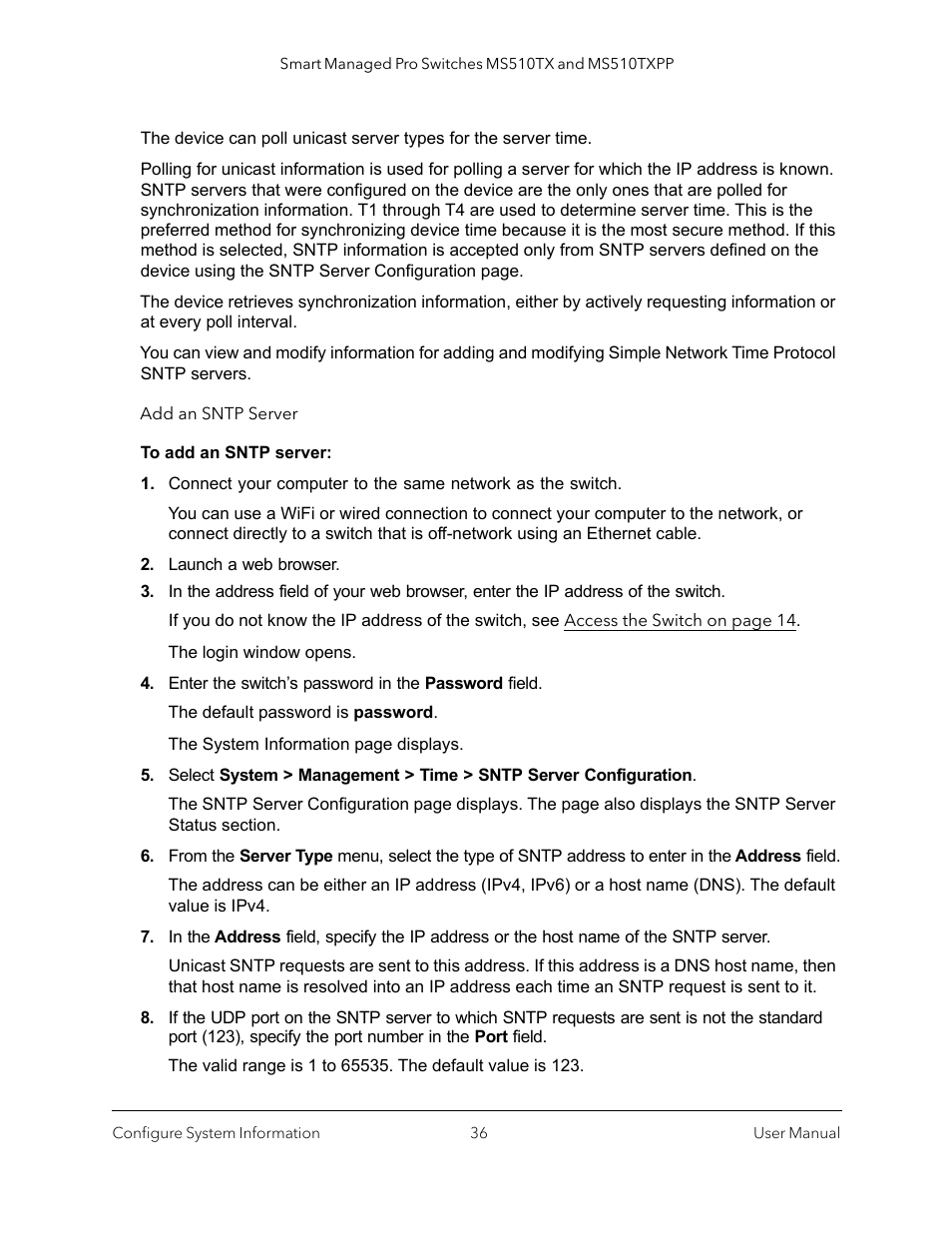 NETGEAR MS510TXPP 8 Port Gigabit PoE Managed Switch User Manual | Page 36 / 355