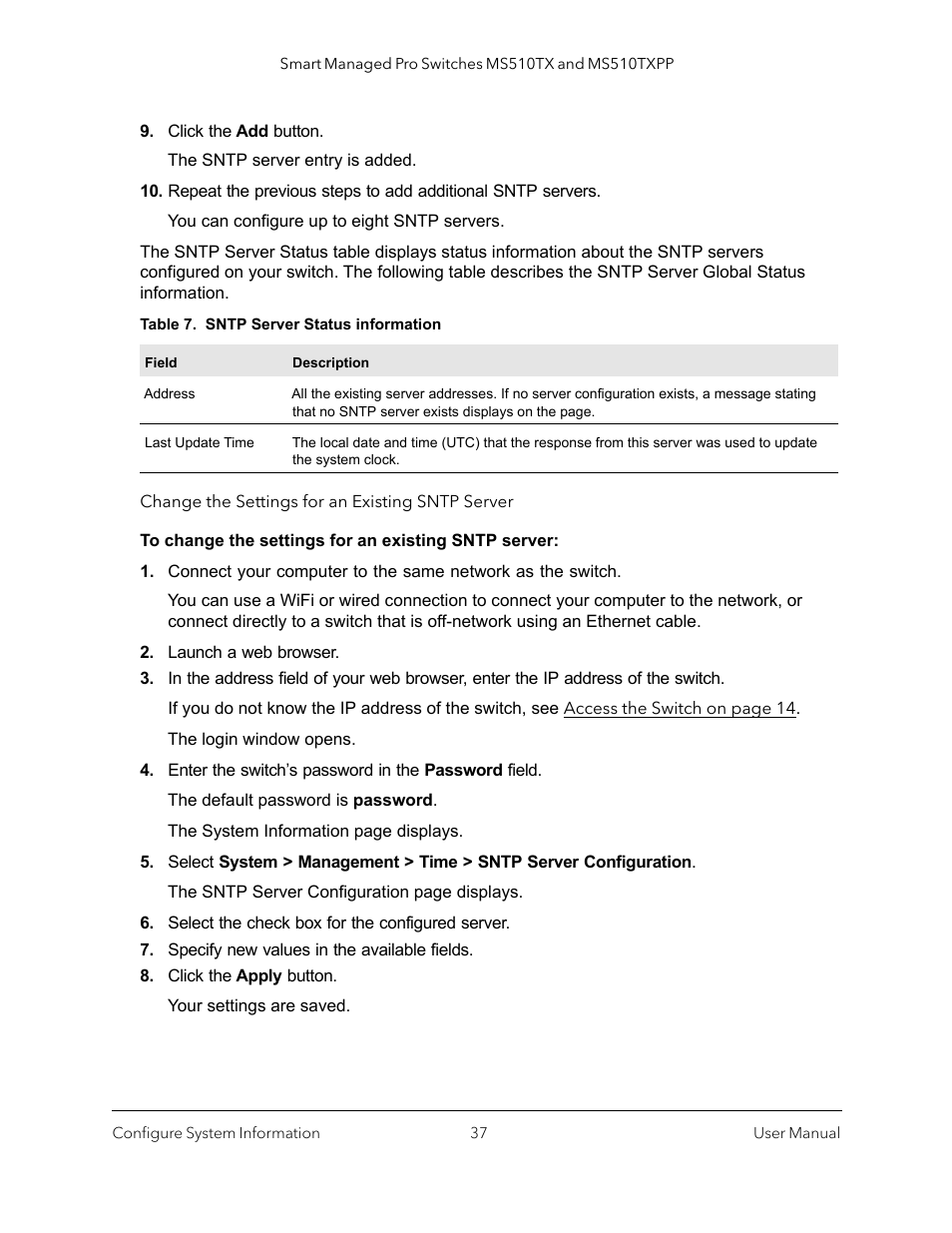 NETGEAR MS510TXPP 8 Port Gigabit PoE Managed Switch User Manual | Page 37 / 355