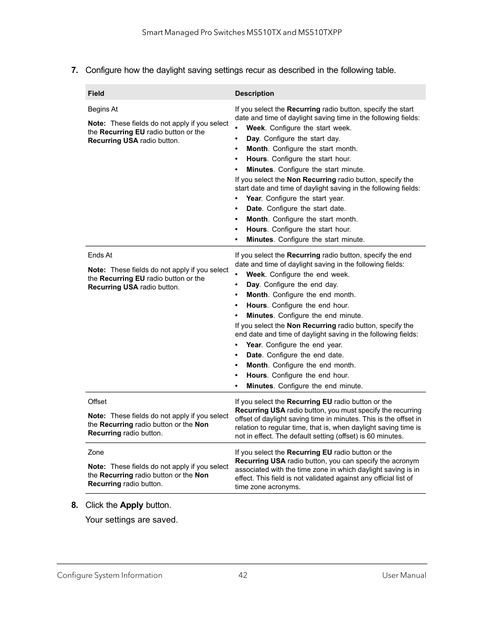 NETGEAR MS510TXPP 8 Port Gigabit PoE Managed Switch User Manual | Page 42 / 355