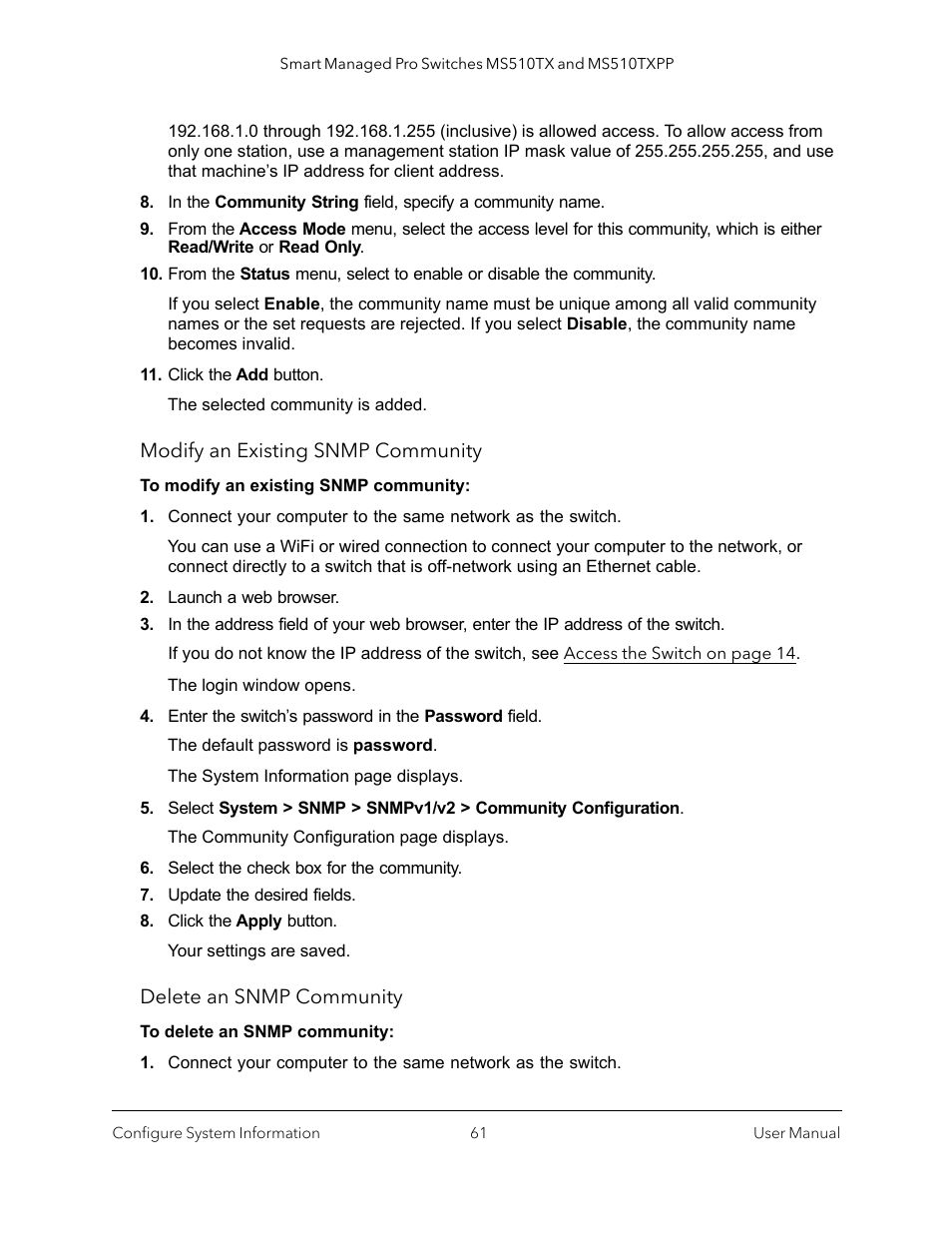 NETGEAR MS510TXPP 8 Port Gigabit PoE Managed Switch User Manual | Page 61 / 355