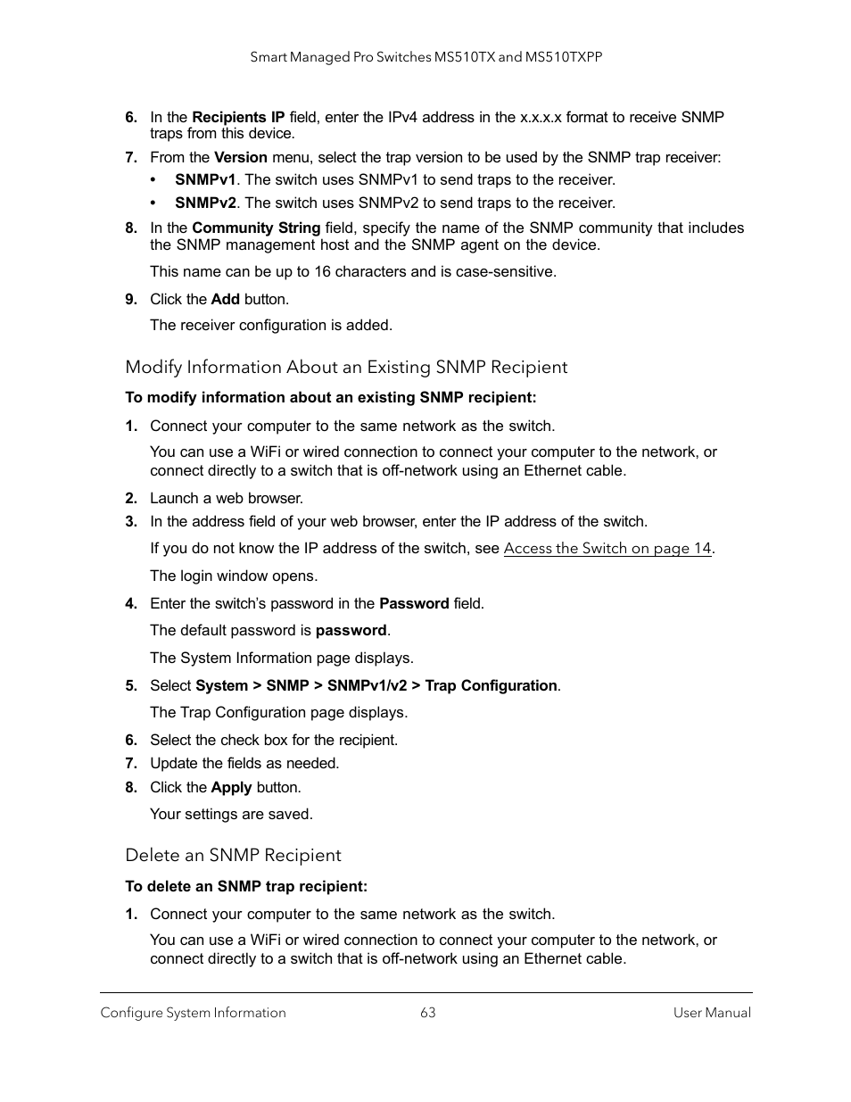 NETGEAR MS510TXPP 8 Port Gigabit PoE Managed Switch User Manual | Page 63 / 355