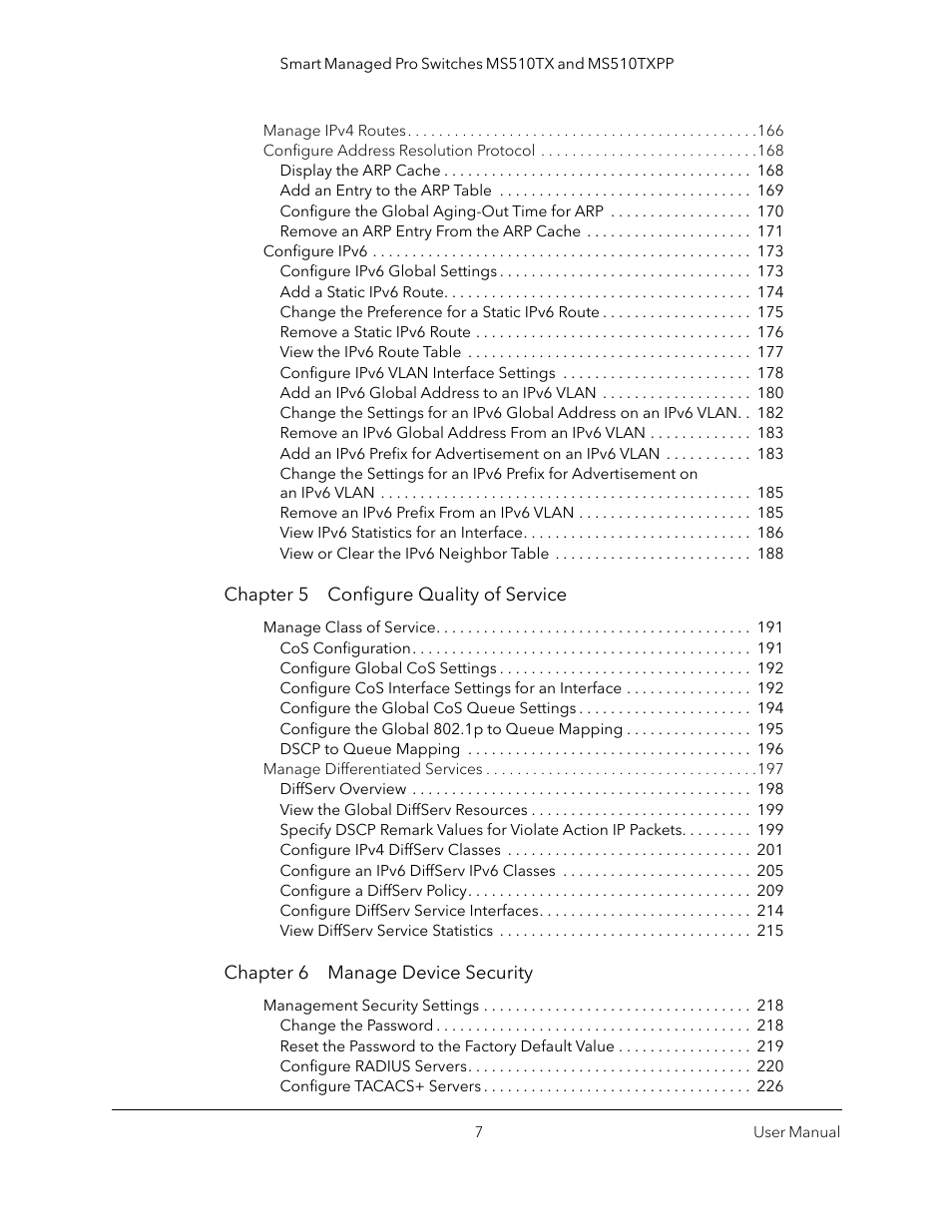 NETGEAR MS510TXPP 8 Port Gigabit PoE Managed Switch User Manual | Page 7 / 355