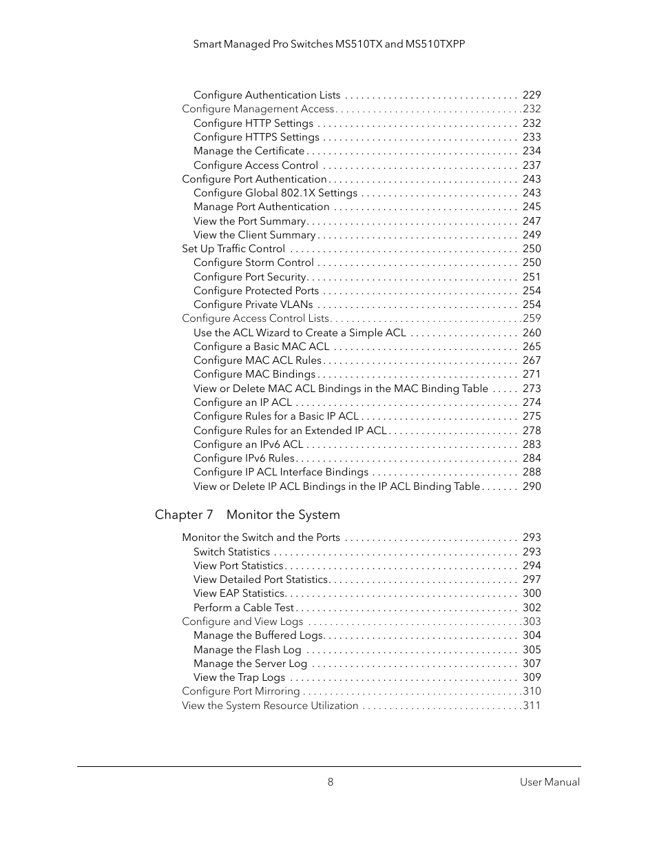 NETGEAR MS510TXPP 8 Port Gigabit PoE Managed Switch User Manual | Page 8 / 355