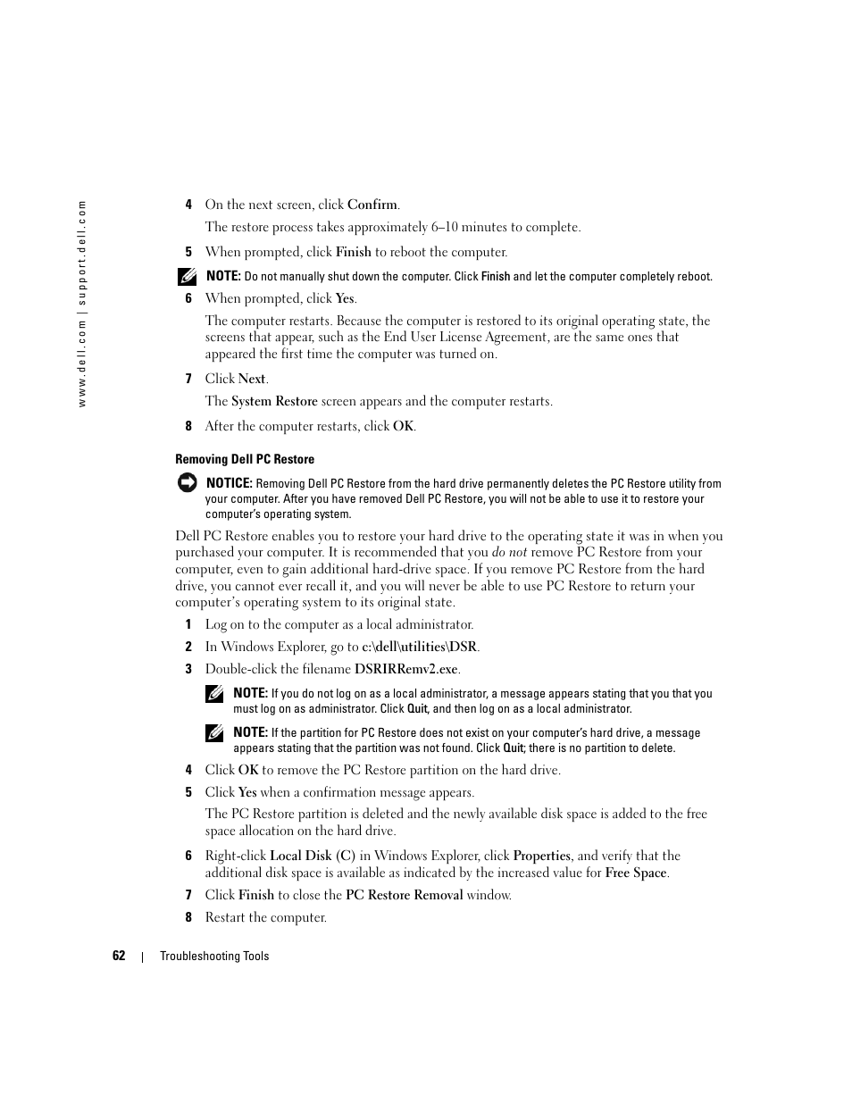 Dell Dimension 9150 User Manual | Page 62 / 148