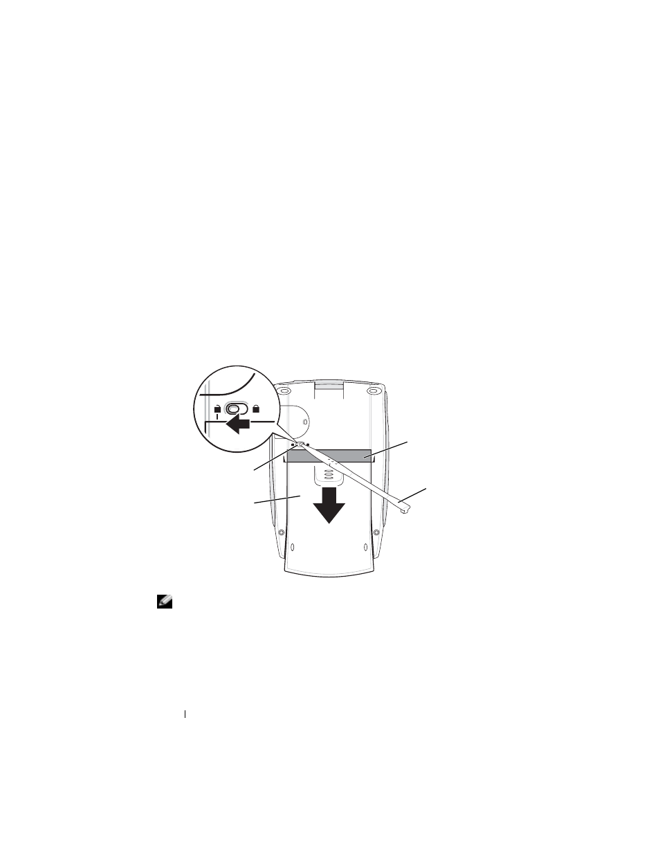 Installing and removing the main battery | Dell Axim X5 HC01U User Manual | Page 16 / 170