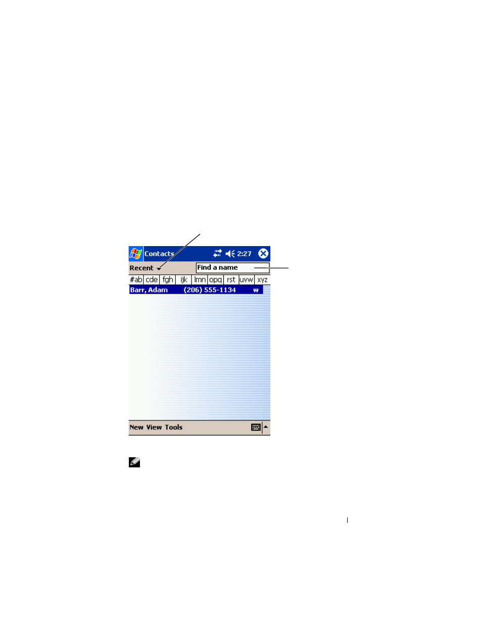 Contacts | Dell Axim X5 HC01U User Manual | Page 65 / 170