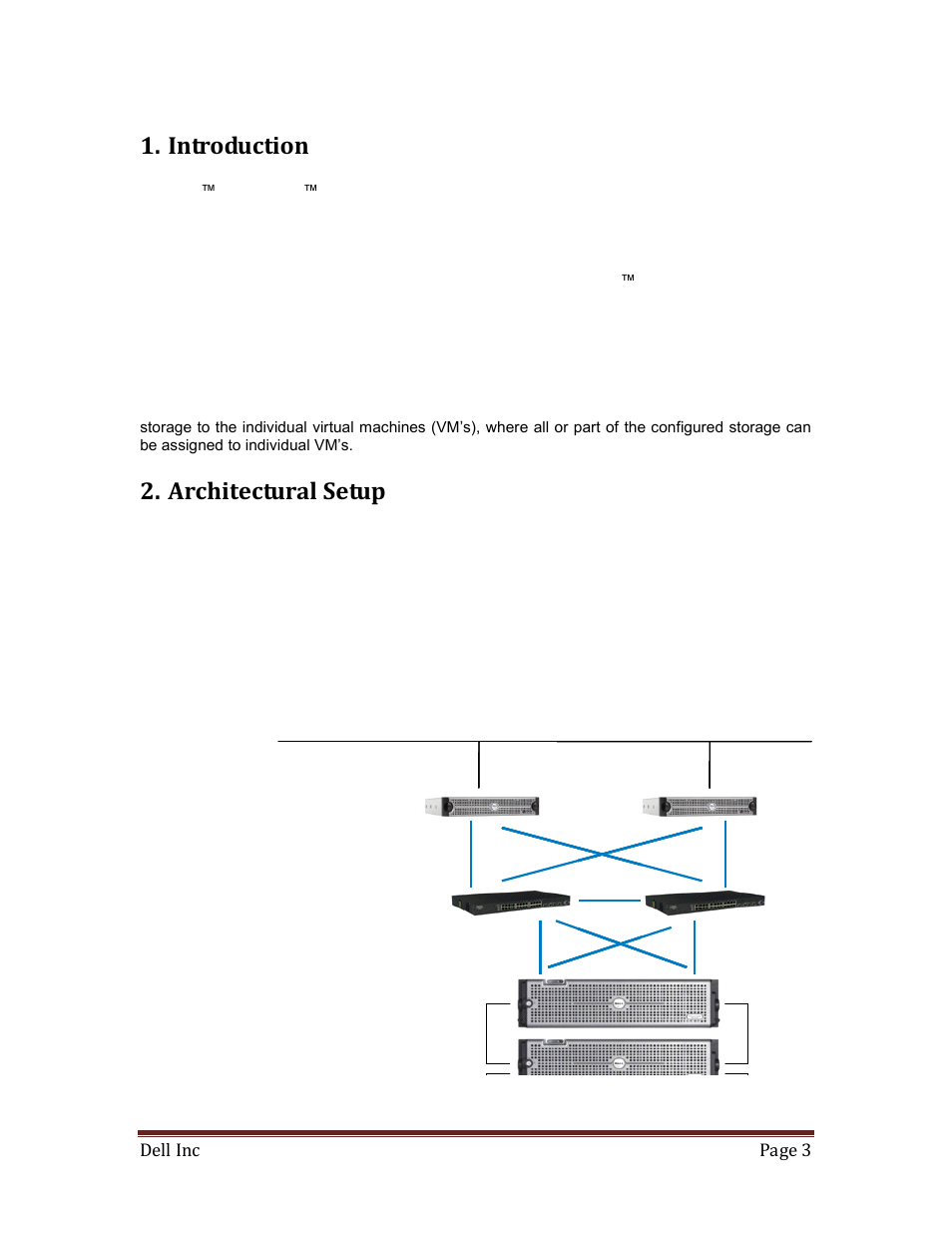 Introduction, Architectural setup | Dell ESX MD3000I User Manual | Page 3 / 10