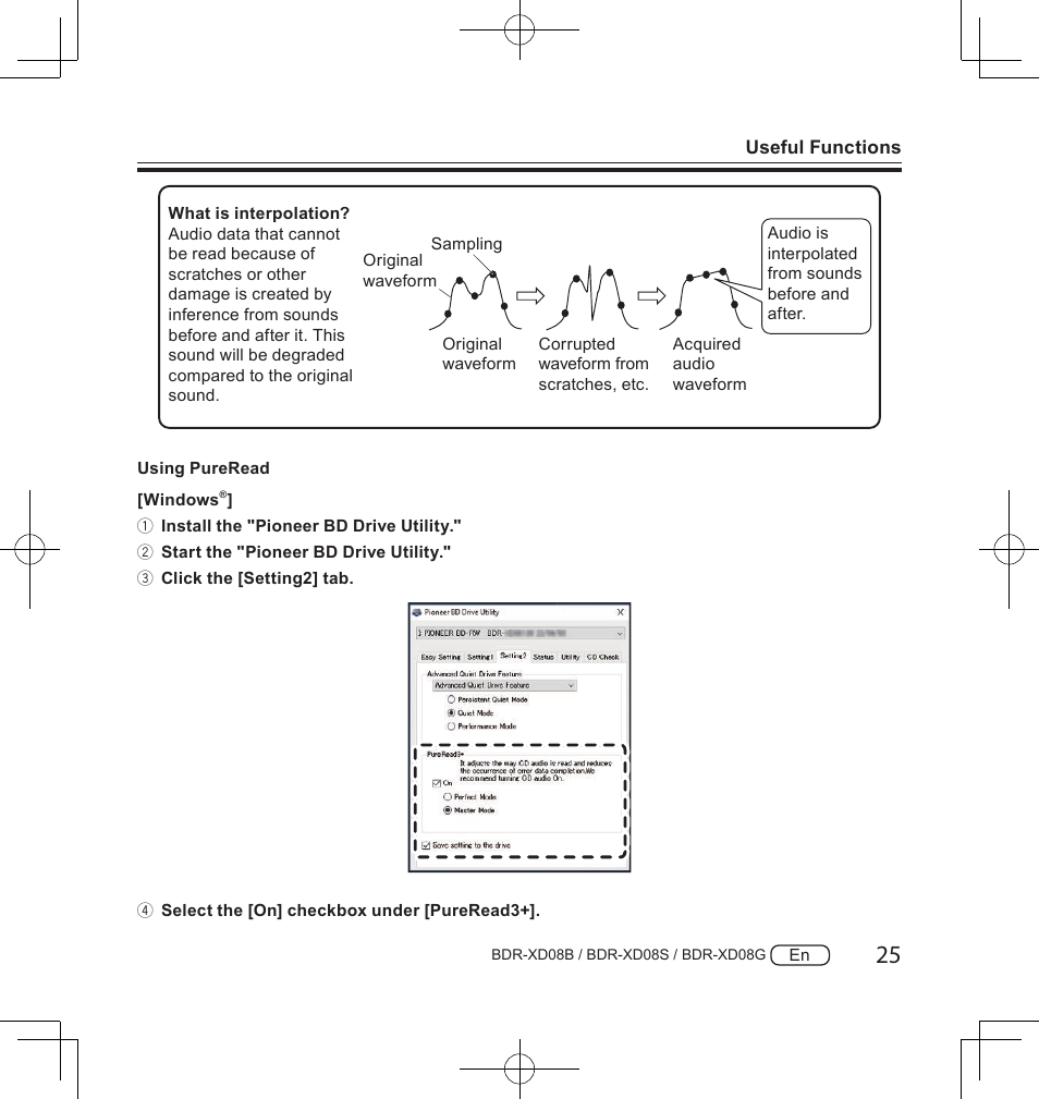 Pioneer BDR-XD08S Portable USB 3.2 Gen 1 Clamshell Optical Drive (Snow White Silver) User Manual | Page 25 / 68