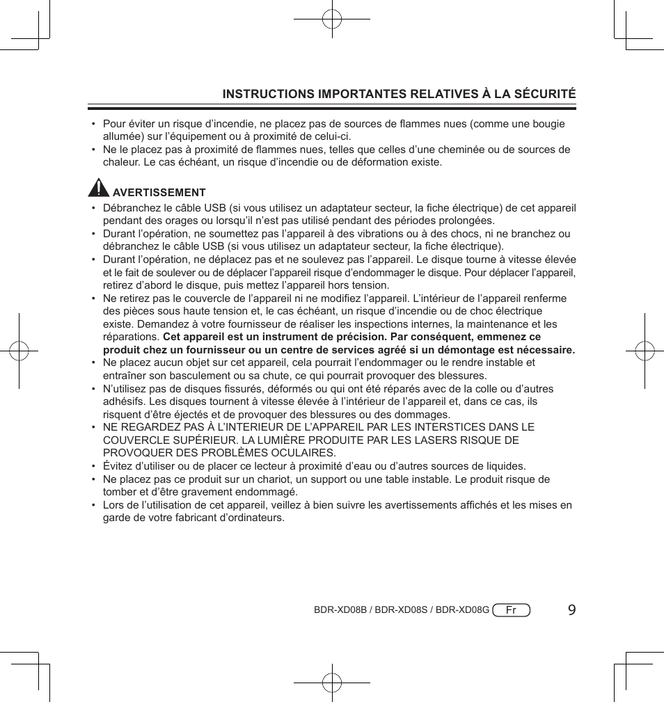 Pioneer BDR-XD08S Portable USB 3.2 Gen 1 Clamshell Optical Drive (Snow White Silver) User Manual | Page 41 / 68