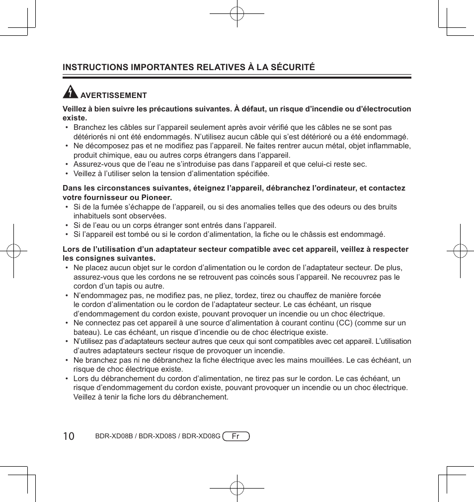 Pioneer BDR-XD08S Portable USB 3.2 Gen 1 Clamshell Optical Drive (Snow White Silver) User Manual | Page 42 / 68
