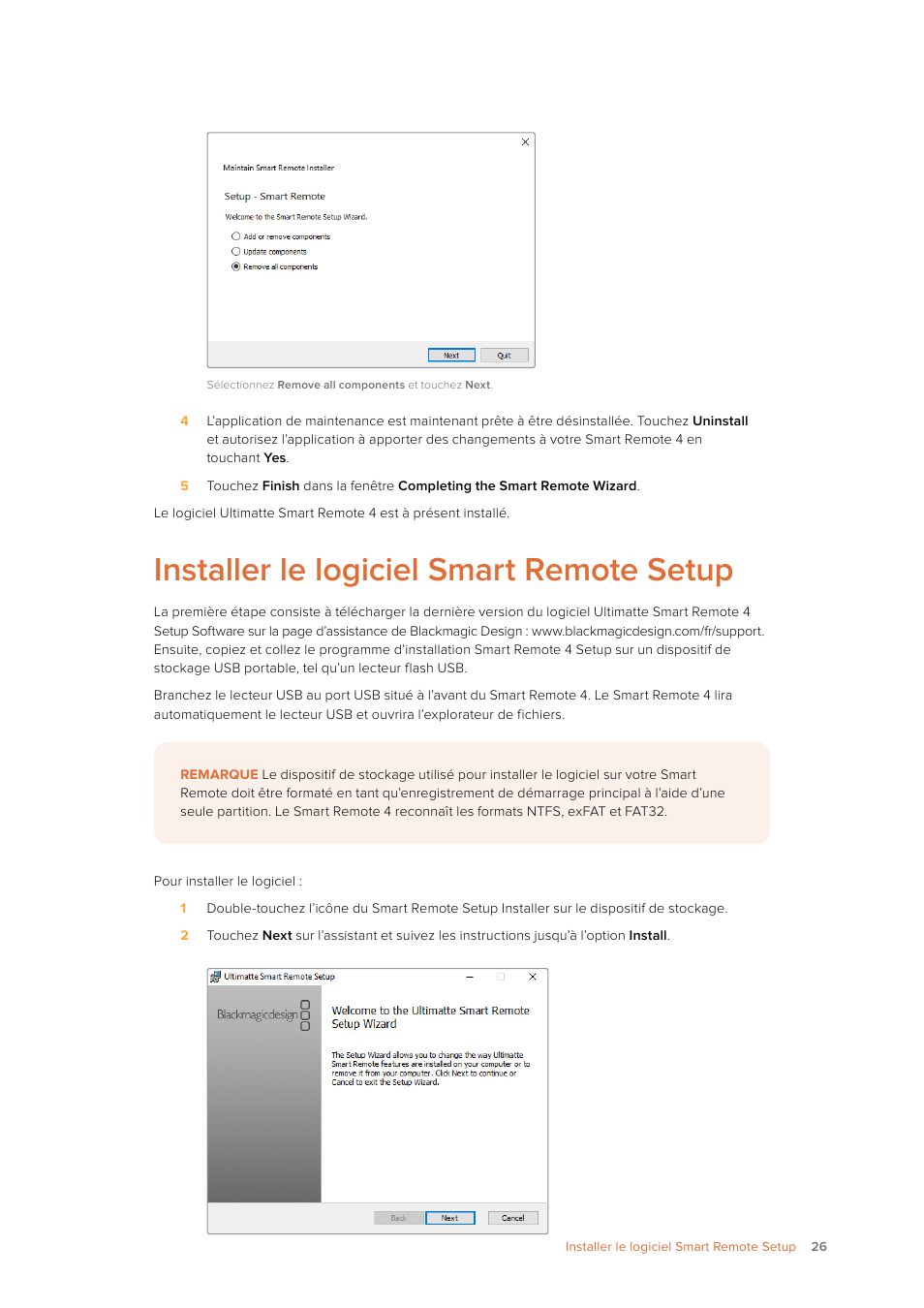 Installer le logiciel smart remote setup | Blackmagic Design Ultimatte SmRemote 4 User Manual | Page 26 / 111