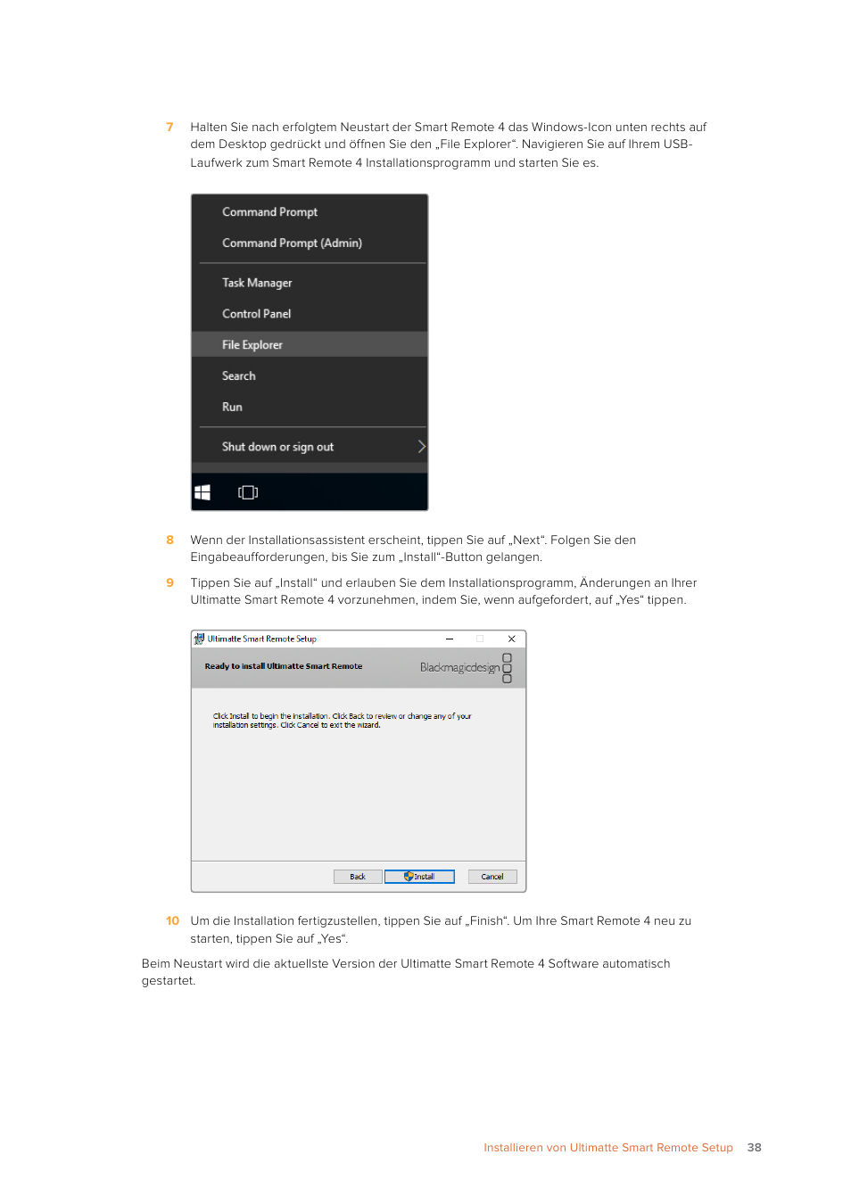 Blackmagic Design Ultimatte SmRemote 4 User Manual | Page 38 / 111