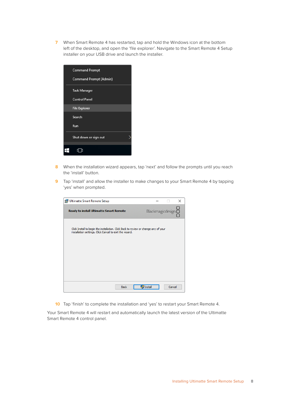 Blackmagic Design Ultimatte SmRemote 4 User Manual | Page 8 / 111