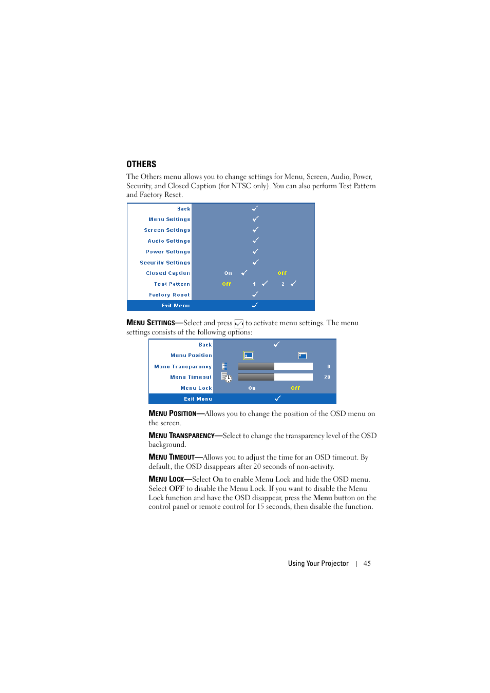 Others | Dell S300w User Manual | Page 45 / 99