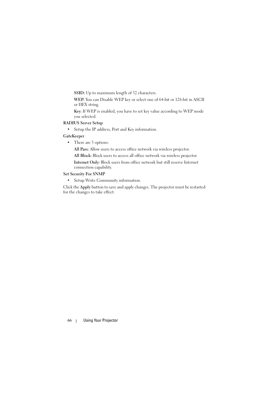Dell S300w User Manual | Page 66 / 99