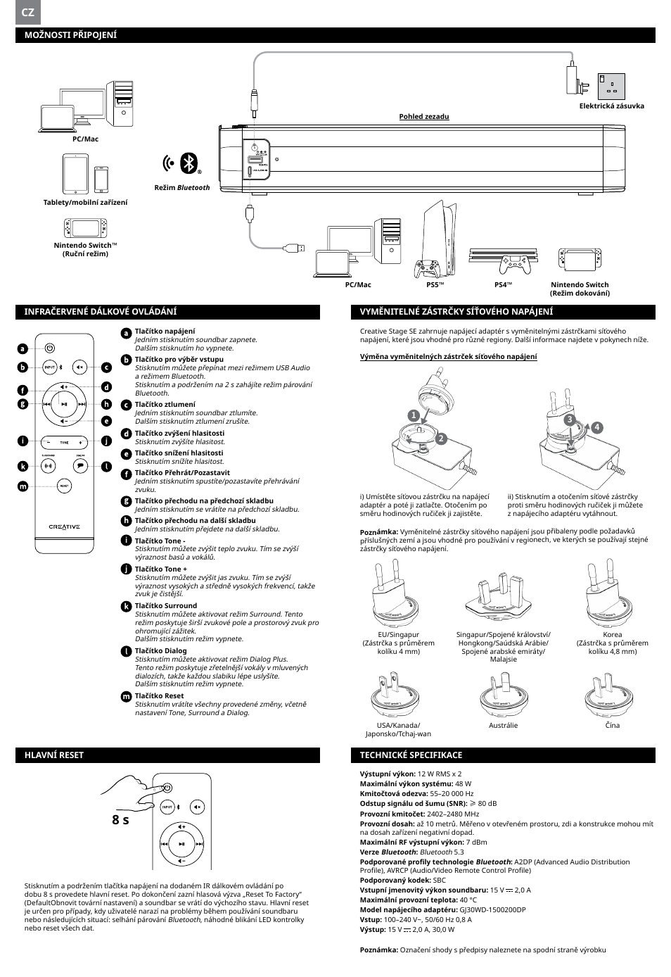 Creative Labs Creative Stage SE Wireless Bluetooth & USB Under Monitor Soundbar User Manual | Page 23 / 37