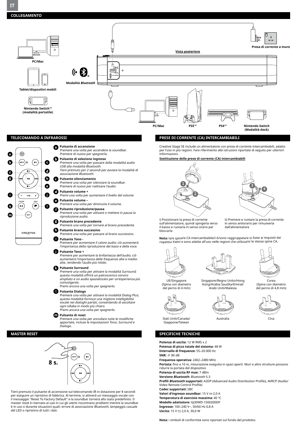 Creative Labs Creative Stage SE Wireless Bluetooth & USB Under Monitor Soundbar User Manual | Page 9 / 37