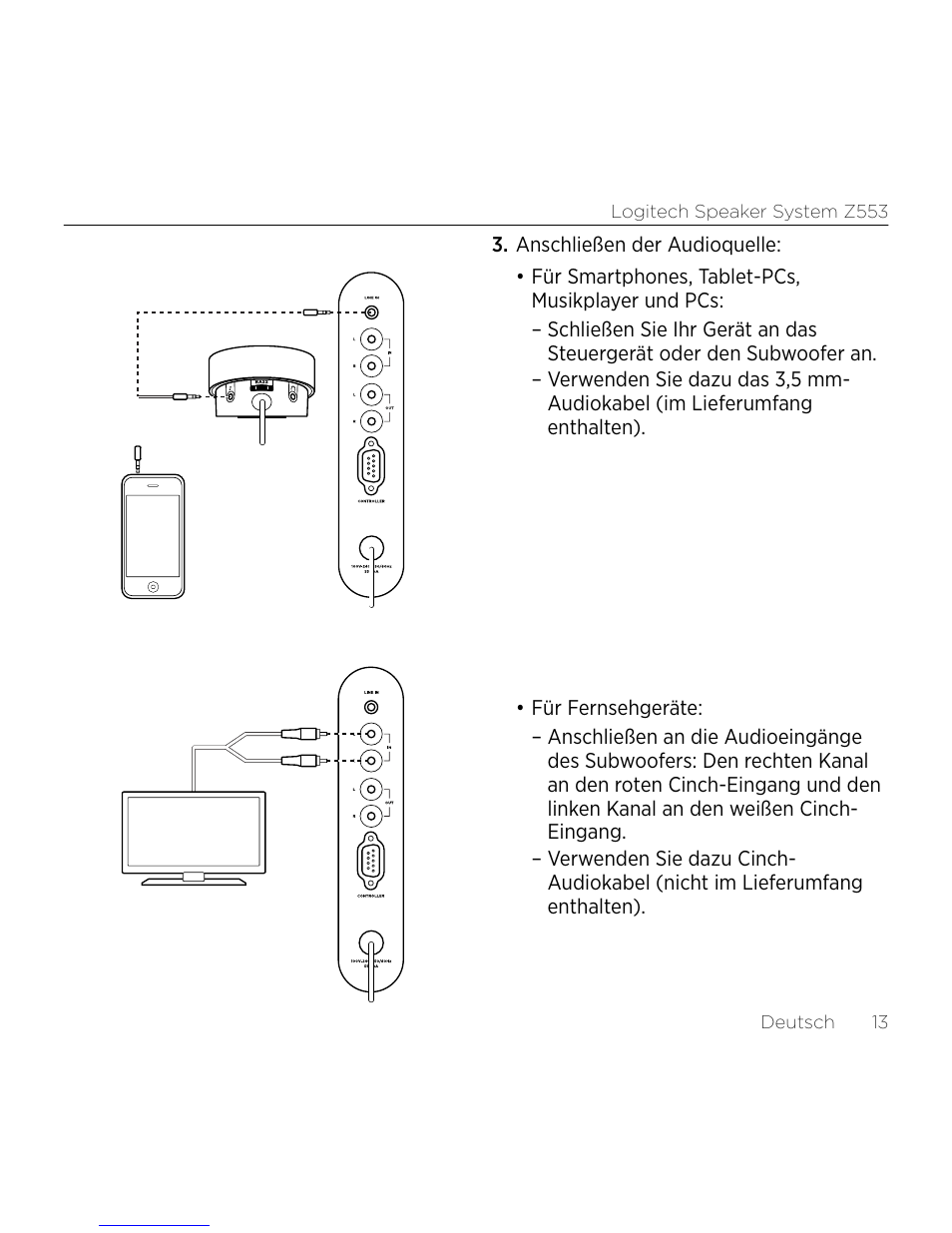 Logitech Z533 2.1 Speaker System with Subwoofer and Control Pod User Manual | Page 13 / 200