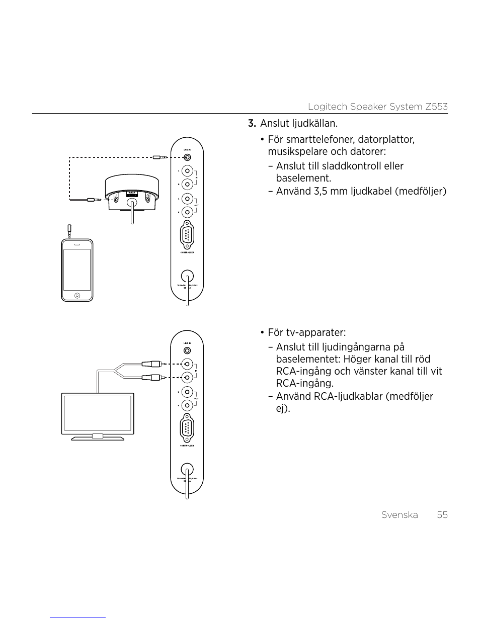 Logitech Z533 2.1 Speaker System with Subwoofer and Control Pod User Manual | Page 55 / 200