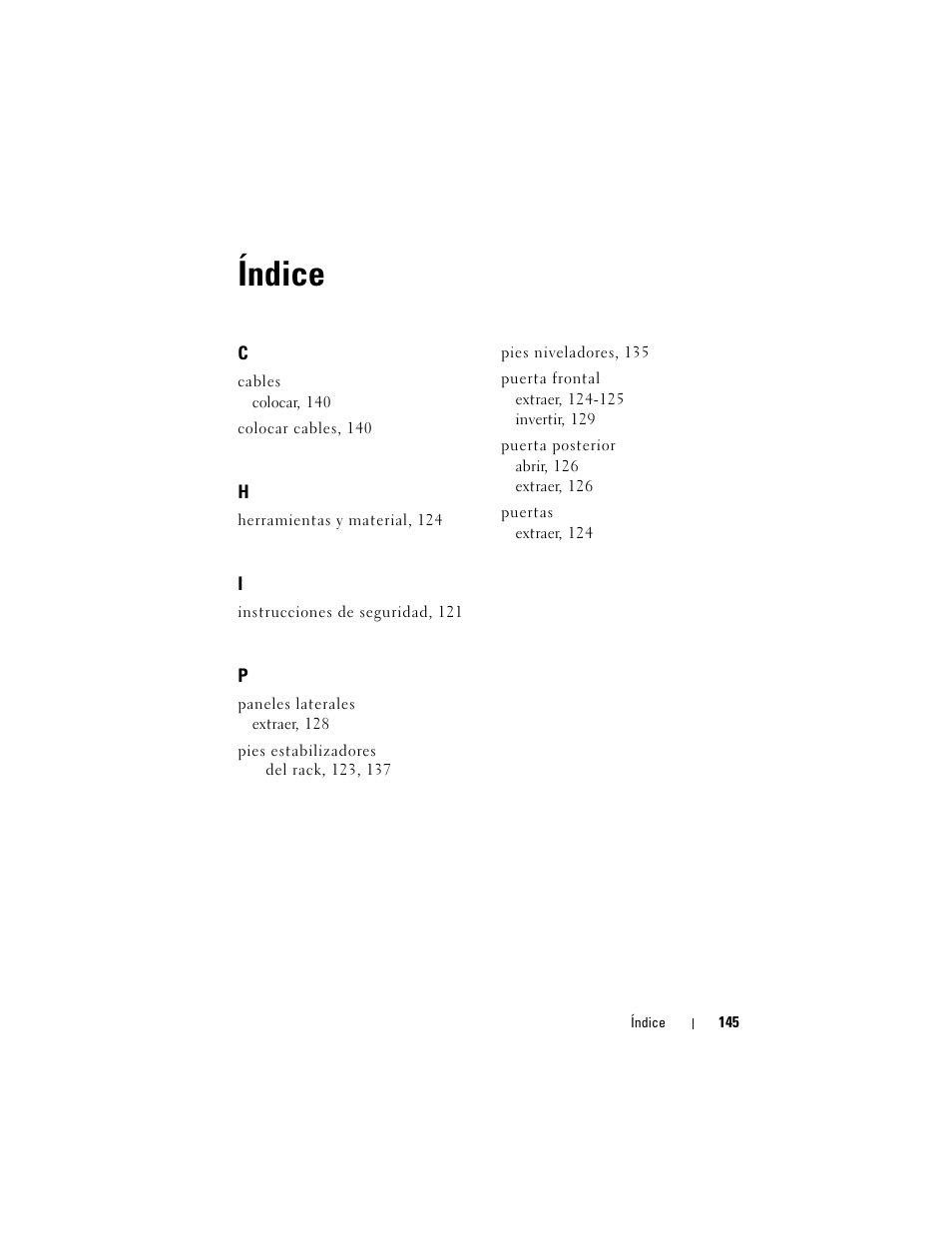 Índice | Dell PowerEdge 2420 User Manual | Page 147 / 148