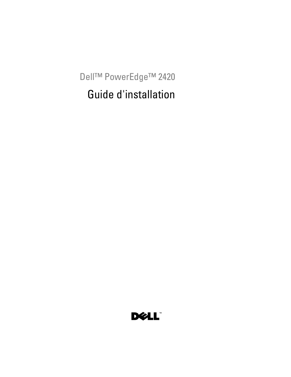 Guide d'installation | Dell PowerEdge 2420 User Manual | Page 31 / 148