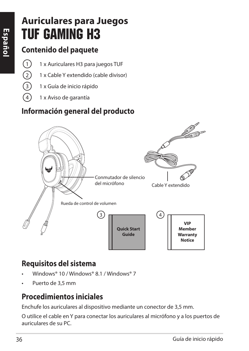 Asus TUF Gaming H3 Gaming Headset (Gunmetal) User Manual | Page 36 / 45