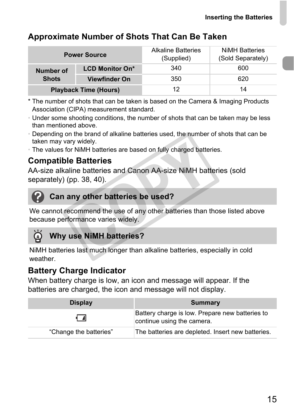 Co py | Canon POWERSHOT SX201S User Manual | Page 15 / 180