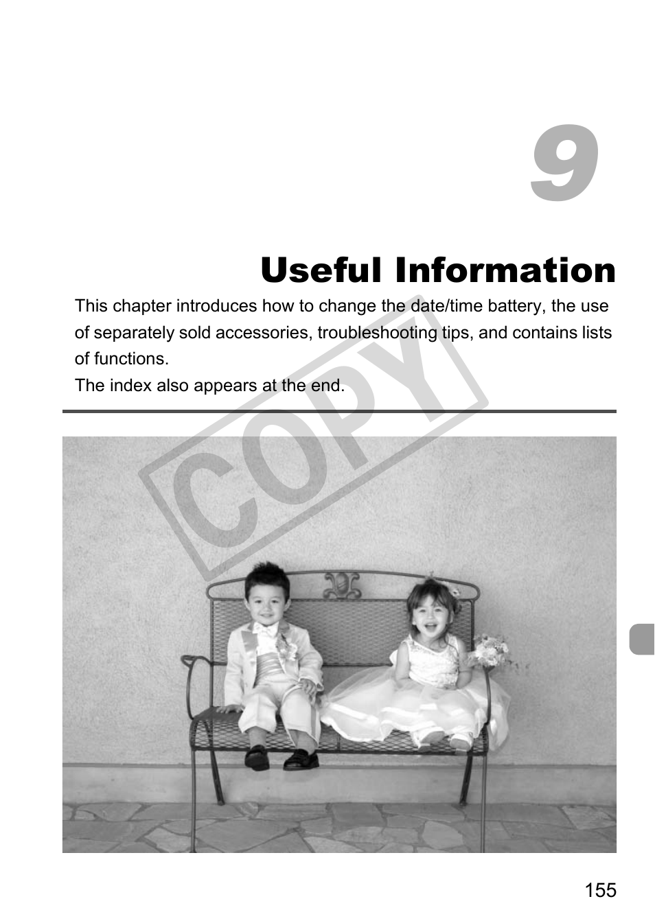 Useful information, Co py | Canon POWERSHOT SX201S User Manual | Page 155 / 180