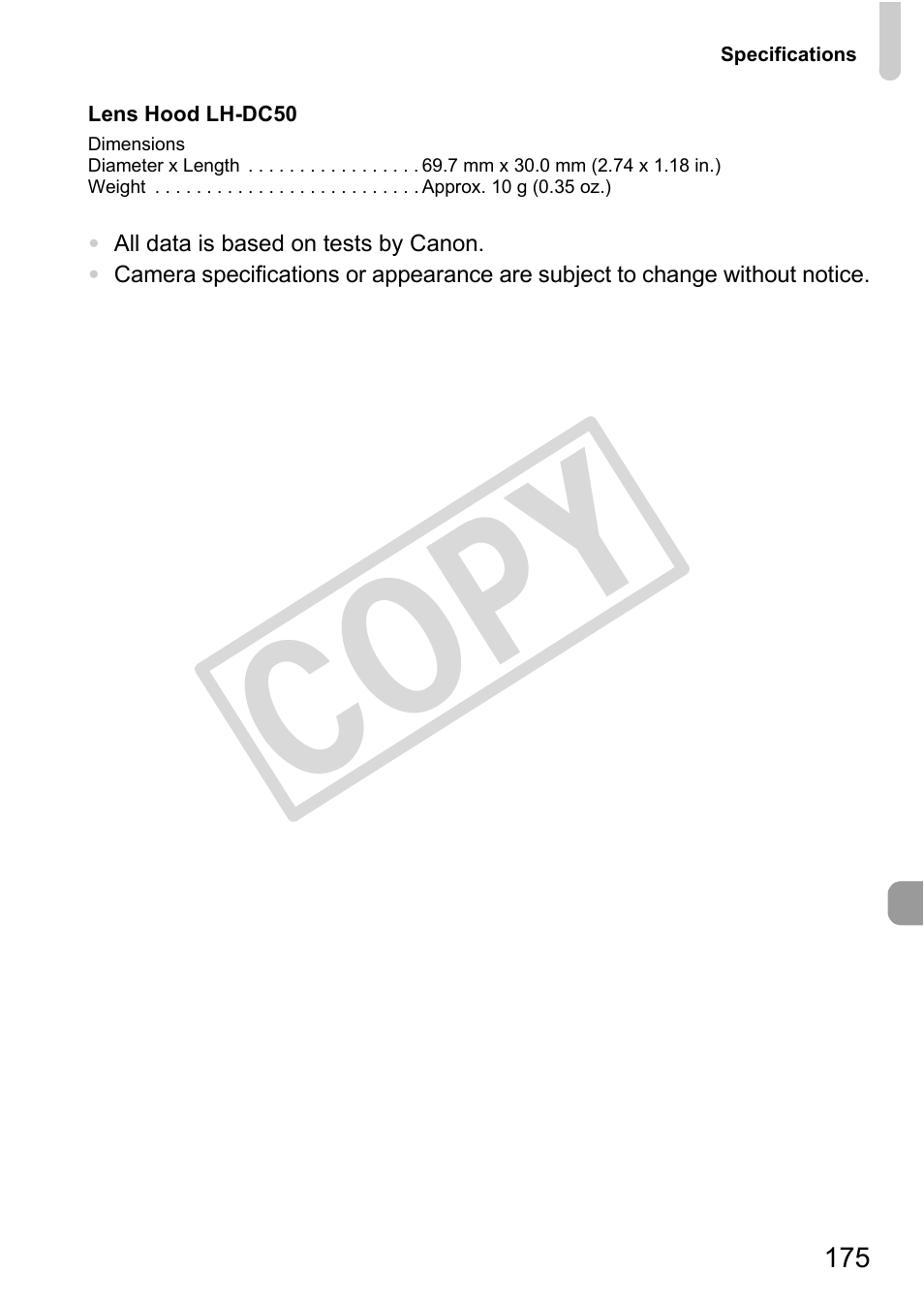 Co py | Canon POWERSHOT SX201S User Manual | Page 175 / 180