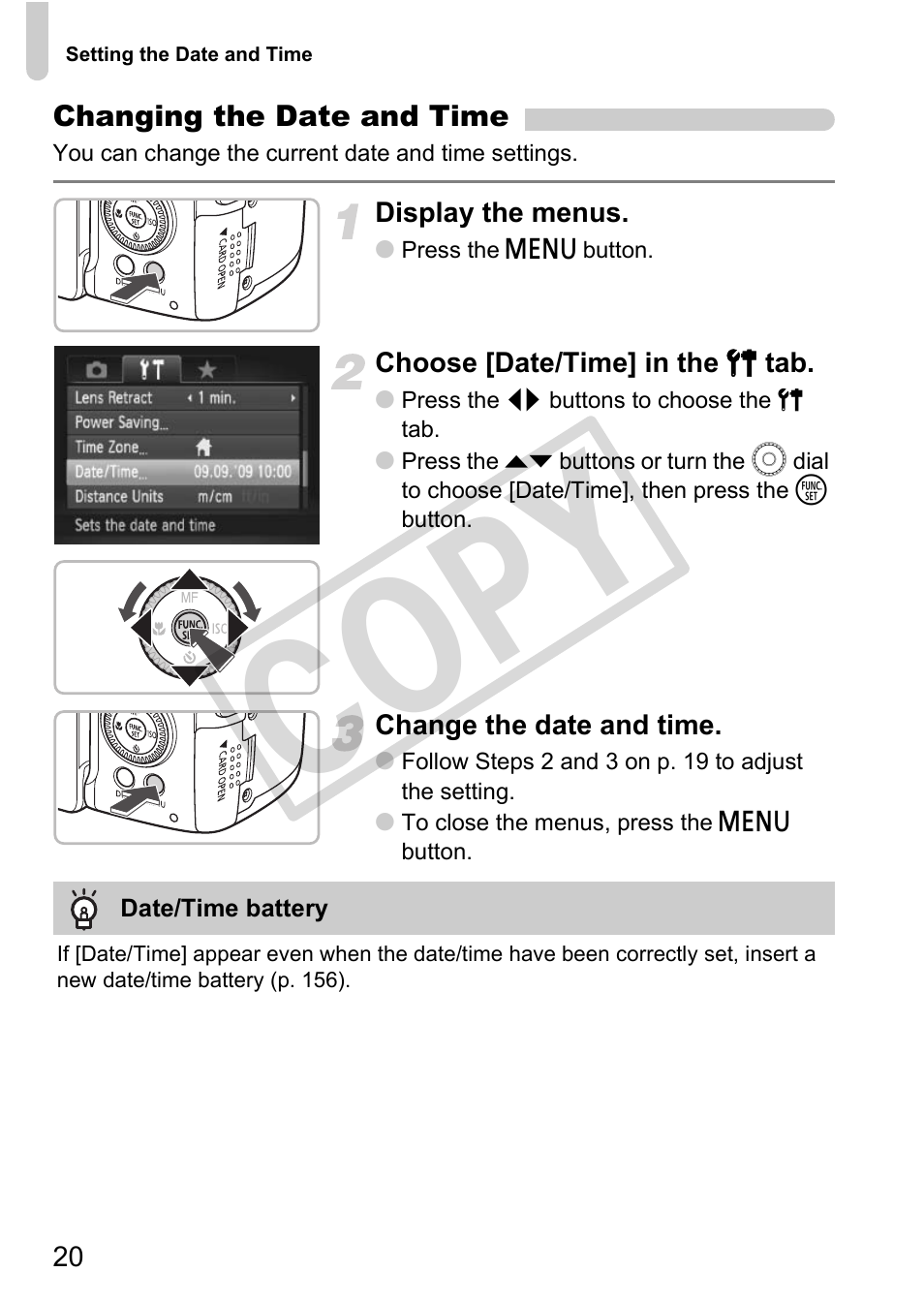 Co py | Canon POWERSHOT SX201S User Manual | Page 20 / 180